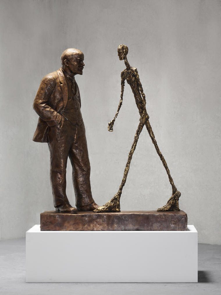 Встреча двух скульптур (Ленин и Джакометти), 1994