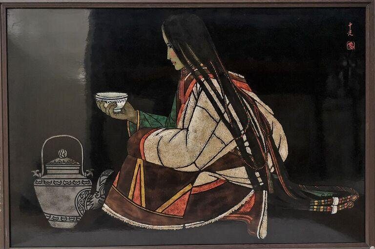 Панно: идеализированная тибетская красавица, 1983