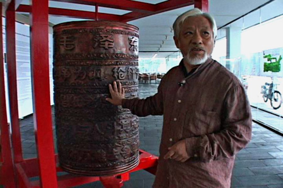 Ли Сяньтин на открытии выставки тибетского, 2010